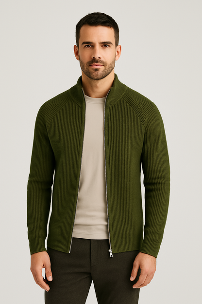 Cardigan Masculino Autêntico Clássico Artesanato Alpino Italiano Sartong Hella®