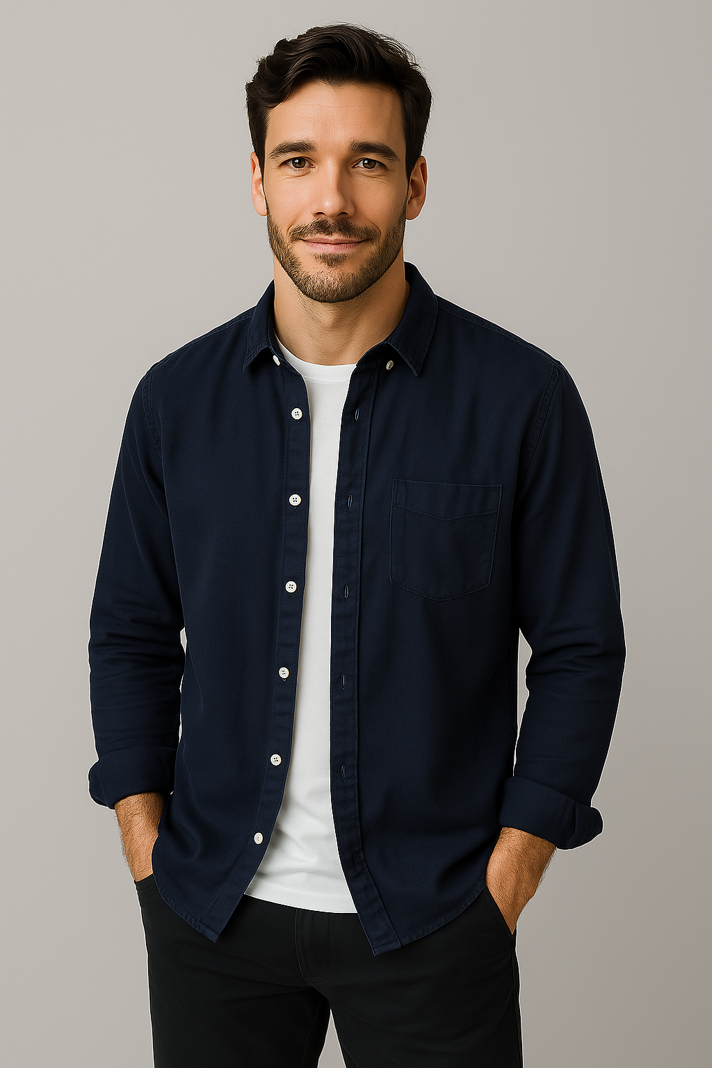 Camisa Casual Premium Extra Algodão Linho Sartong San Aveiro®