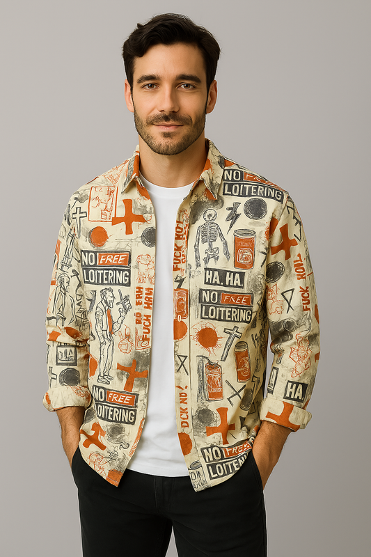 Camisa Casual Clássico de Algodão Puro Acabamento Premium e Detalhes Refinados Sartong Compostela®