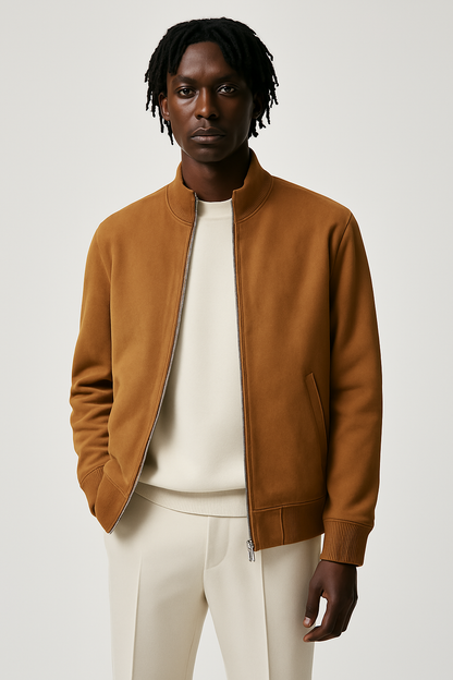 Jaqueta Masculina Elegante Atemporal Luxo Aveludada Premium De Algodão Sartong Cesis®