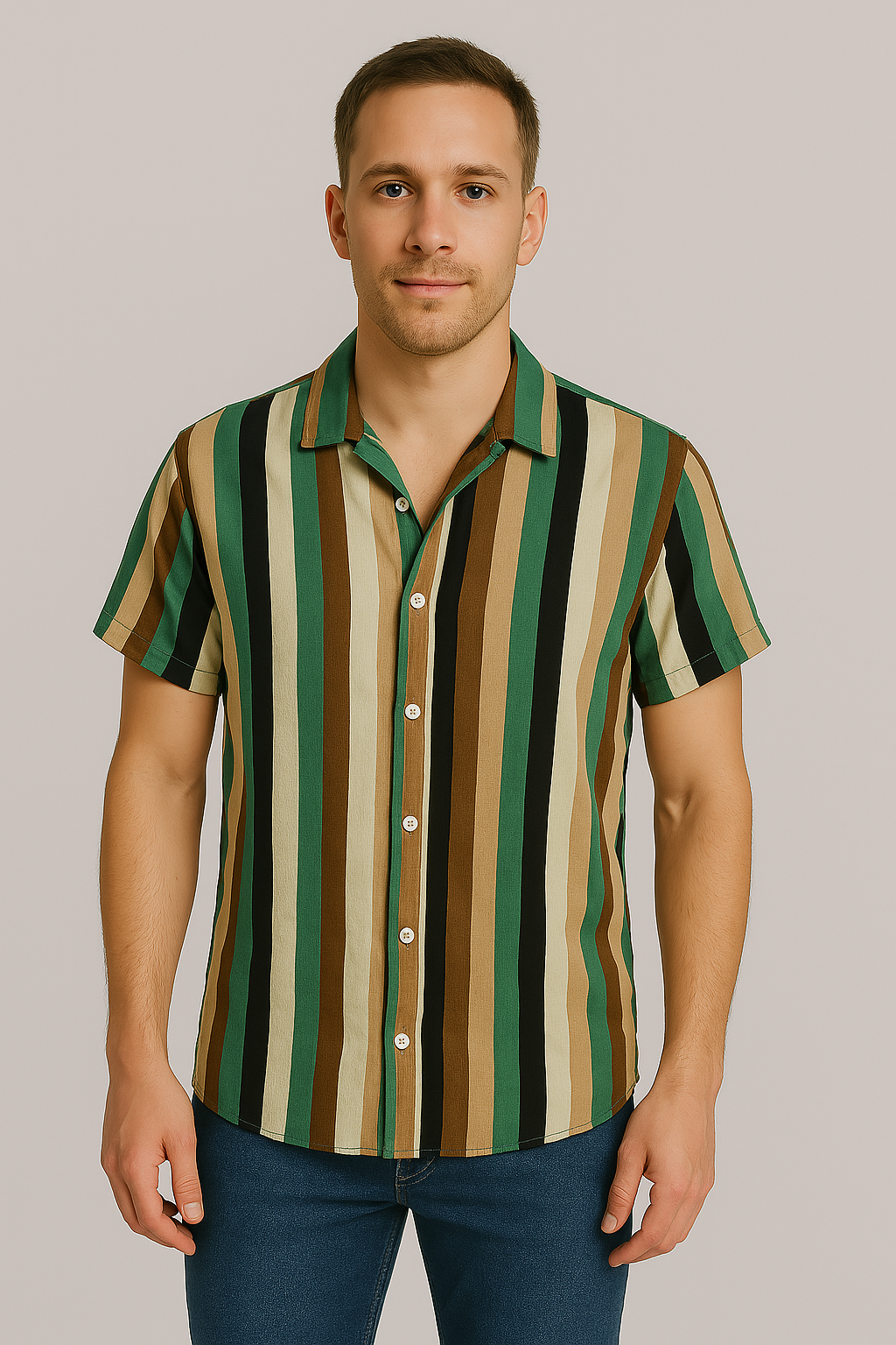 Camisa Casual Algodão Poliéster Tecido Leve Sartong Dublin®