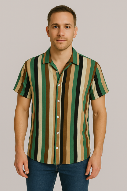 Camisa Casual Algodão Poliéster Tecido Leve Sartong Dublin®