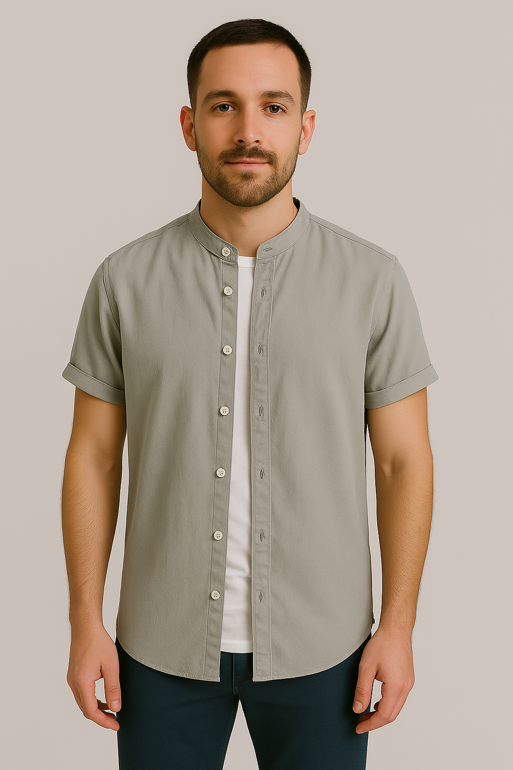 Camisa Social Slim Algodão Puro E Linho Premium Artesanal Estilo Clássico Sartong San Valladolid®