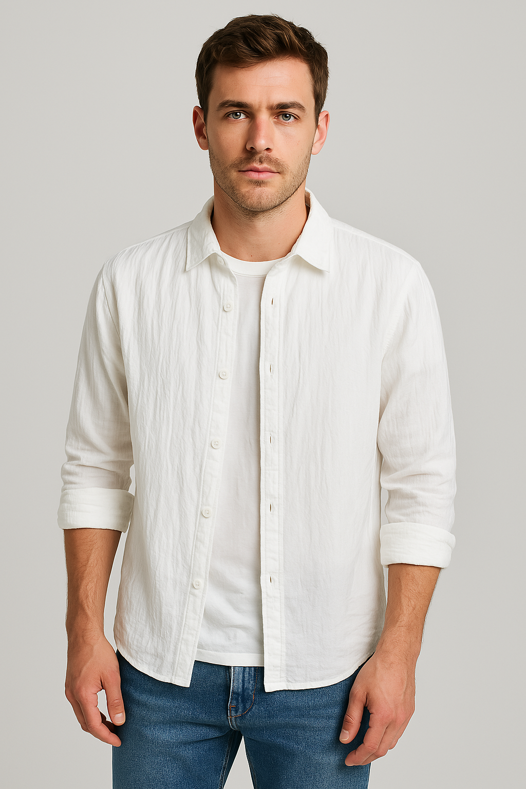 Camisa Casual Linho Sartong Plymouth®