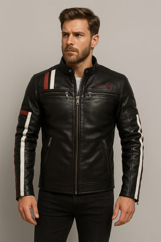 Jaqueta Masculina Couro Ecológico Premium Luxuoso Sartong San Dinant®