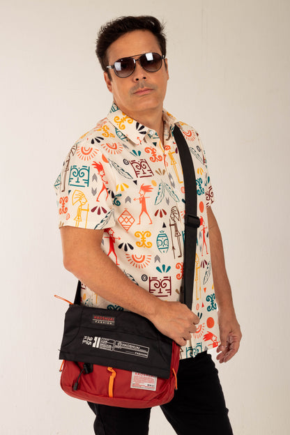 Camisa Casual Sofisticada Extravagante Poliéster Premium Sartong Lagos®