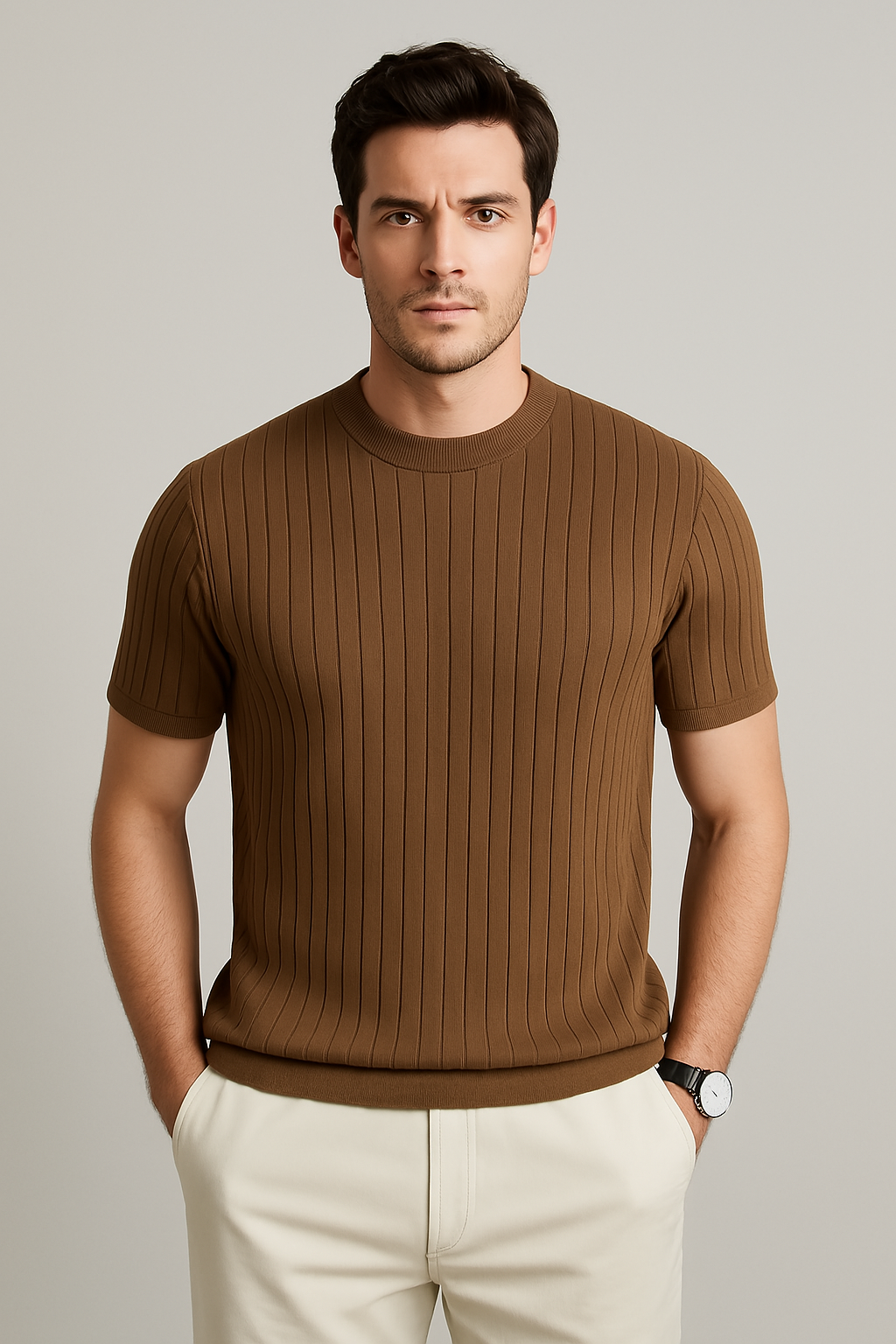 Camiseta Tricot Premium Atemporal Luxuoso Clássica Masculina Sartong Lillehammer®