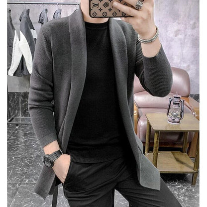 Cardigan Masculino Algodão Elastano Premium Clássico Casual Elegante Sartong Orange®