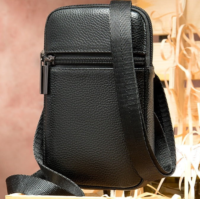 Bolsa de Ombro Masculina de Couro Premium Luxo Sartong Stefano®