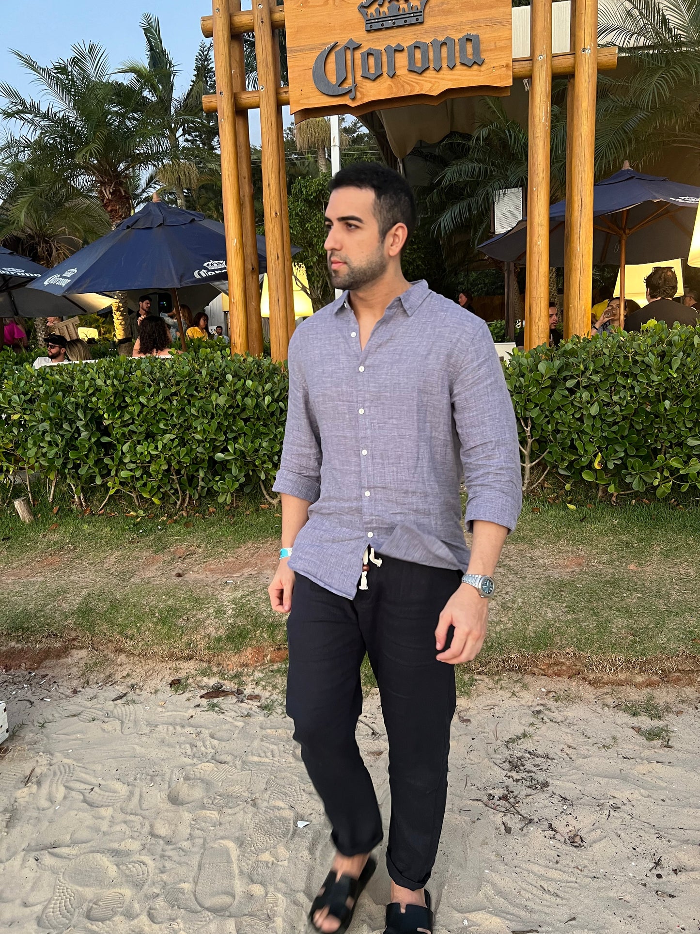 Camisa Linho Slim Sartong Karlovy Vary®