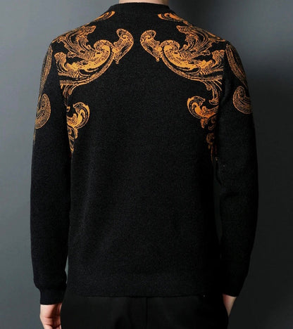 Suéter Masculino Clássico Tricô Premium Artesanal Autêntico Elegante Atemporal de Luxo Sartong Spiez®