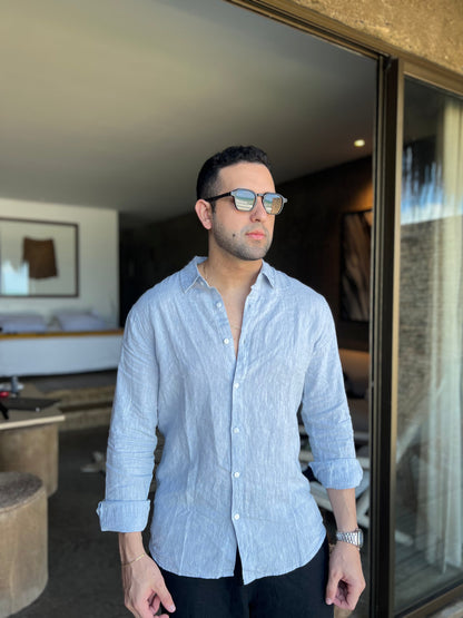 Camisa Linho Slim Sartong Karlovy Vary®