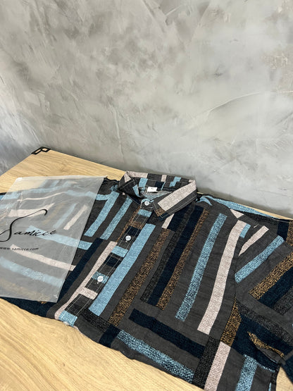 Camisa Social Algodão Sedosa Luxuosa Solto Elegante Sartong Alesund®