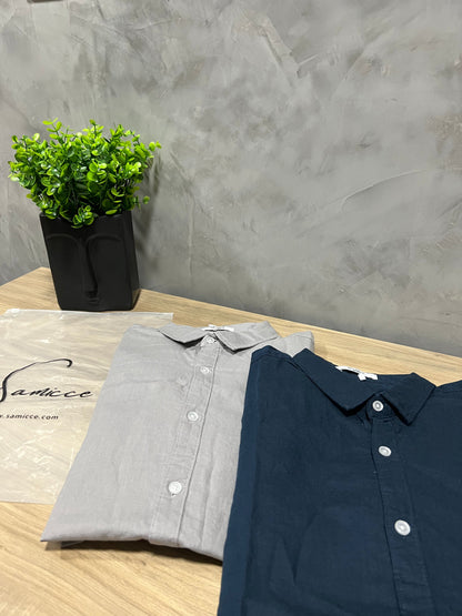 Camisa Social Slim Linho Puro Clássica Alfaiataria Refinada Acabamento Premium Sartong Marselha®