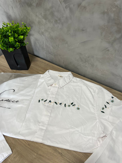 Camisa Casual Refinada Exclusiva Algodão Puro Sartong Reine®