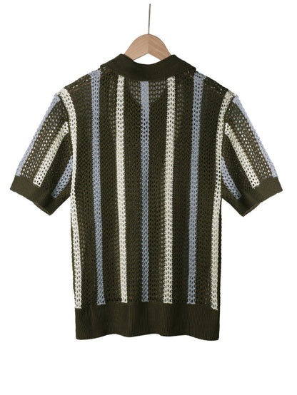 Camisa Crochê Italiano Casual Sofisticado Atemporal Superior Exclusivo Sartong Vieux®