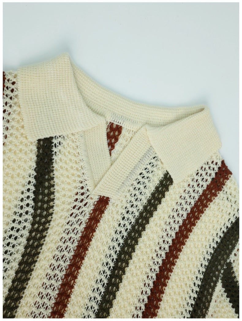 Camisa Crochê Italiano Casual Sofisticado Atemporal Superior Exclusivo Sartong Vieux®