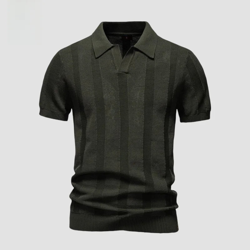 Camisa Polo Tricot Puro Algodão Suprema Elegância Atemporal Luxo Sartong Nantes®