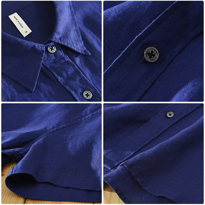 Camisa Social de Linho Premium Ultra Fino com Caimento Casual Solto Sartong Olbia®