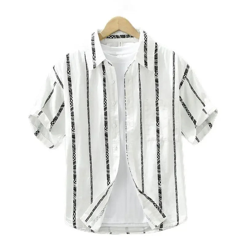 Camisa Casual Estiloso Exquisito Iconico Algodão Puro Sartong San Granada®