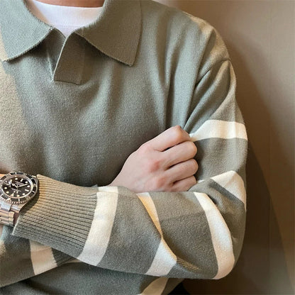 Suéter Masculino Clássico Algodão Confortável Elegante Atemporal Sartong Lauterbrunnen®