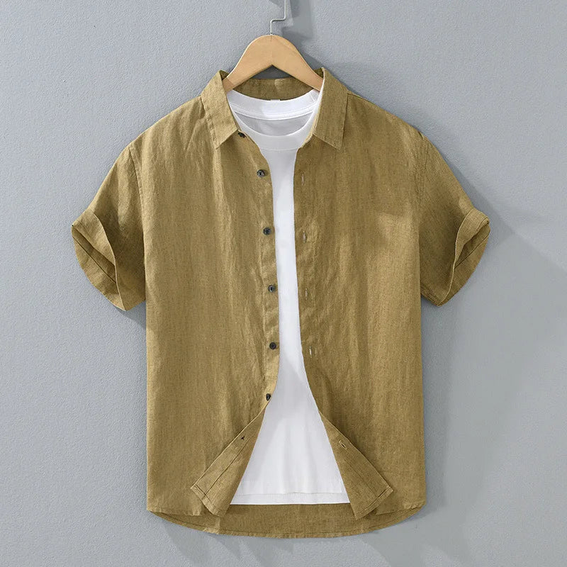 Camisa Linho Puro Premium Atemporal Elegante Conforto Supremo Acabamento Refinado Sartong Cuenca®