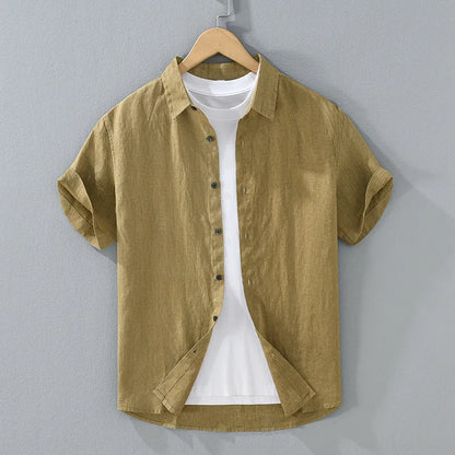 Camisa Linho Puro Premium Atemporal Elegante Conforto Supremo Acabamento Refinado Sartong Cuenca®