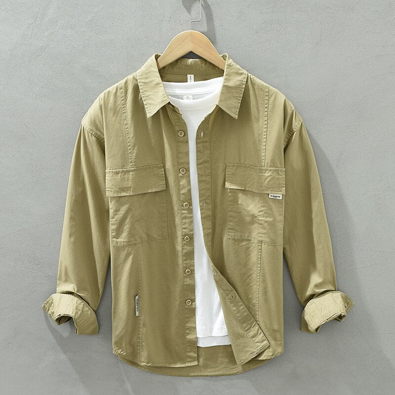 Elegante Camisa Masculina Slim Fit em Algodão Premium Sartong Chinchon®