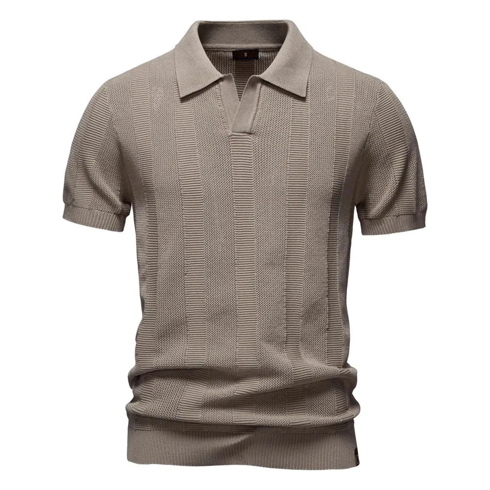Camisa Polo Tricot Puro Algodão Suprema Elegância Atemporal Luxo Sartong Nantes®