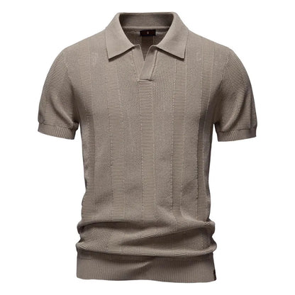 Camisa Polo Tricot Puro Algodão Suprema Elegância Atemporal Luxo Sartong Nantes®