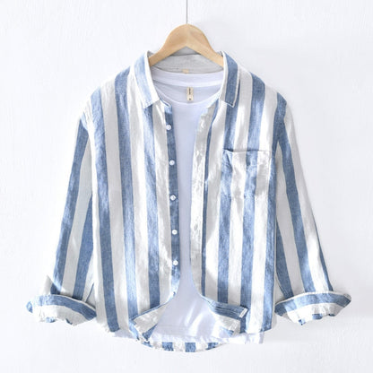 Camisa Linho Slim Luxo Atemporal Guarda Roupa Masculino Coleção Premium Sartong Cambridge®