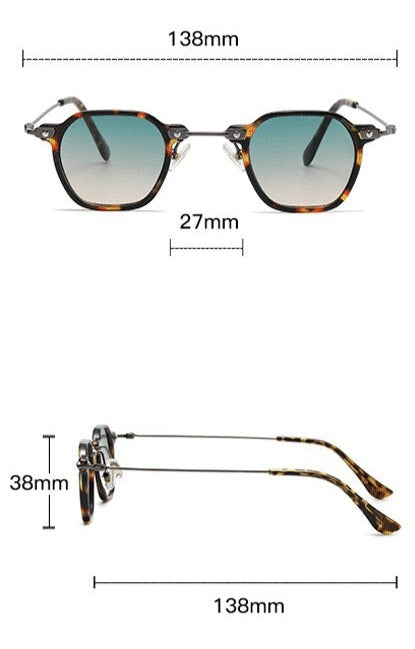 Óculos De Sol Acetato Premium Metálico Elegante Polarizados UV400 Luxo Sartong Hobart®