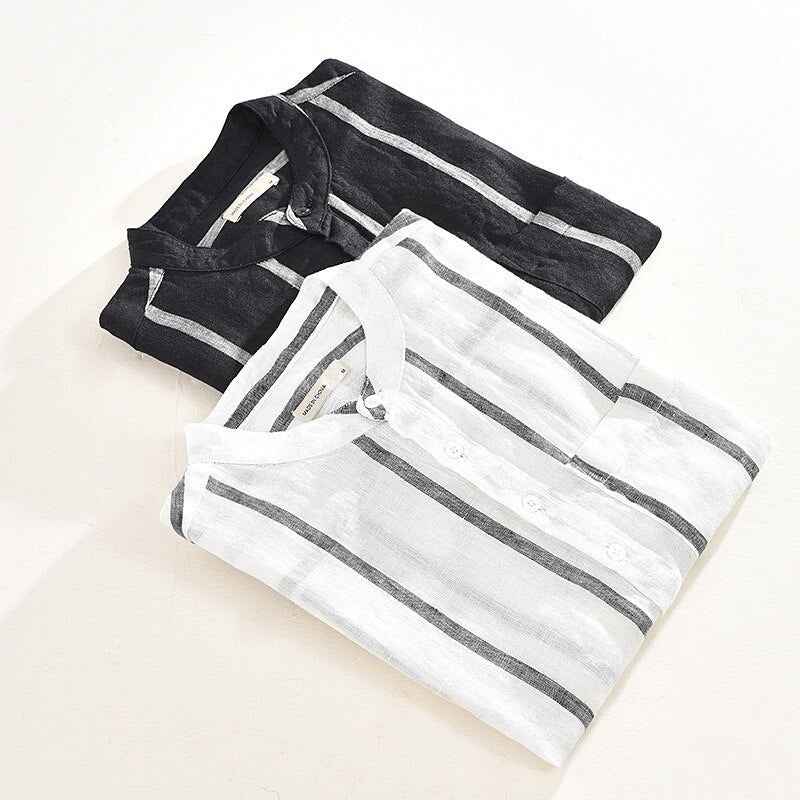 Camisa Social Slim Premium Exclusivo Linho Puro Italiano Sartong San Gordes®