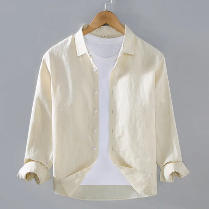 Camisa Linho Puro Premium Casual Refinado Luxuoso Sartong San Mijas®