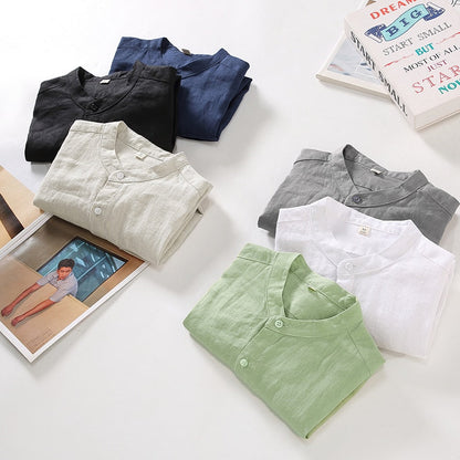 Camisa Social Linho Artesanal Elegante Exclusivo Slim Clássico Premium Sartong Formentor®