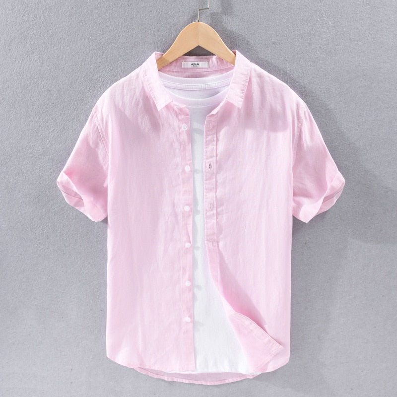 Camisa Linho Slim Clássica De Alfaiataria Contemporânea Premium Exclusiva Sartong Roma®