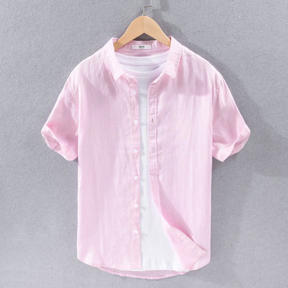 Camisa Linho Slim Clássica De Alfaiataria Contemporânea Premium Exclusiva Sartong Roma®
