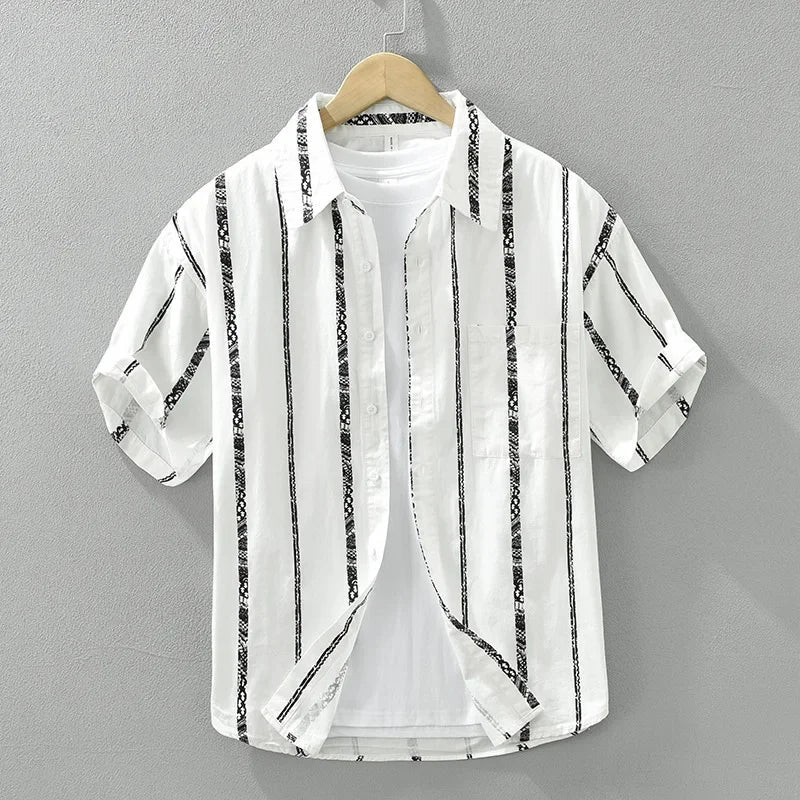 Camisa Casual Estiloso Exquisito Iconico Algodão Puro Sartong San Granada®