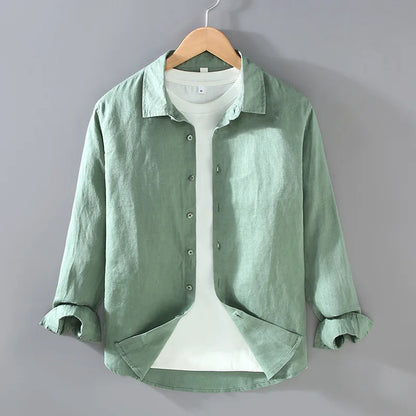 Camisa Linho Puro Premium Casual Refinado Luxuoso Sartong San Mijas®