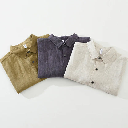 Camisa Linho Puro Premium Atemporal Elegante Conforto Supremo Acabamento Refinado Sartong Cuenca®