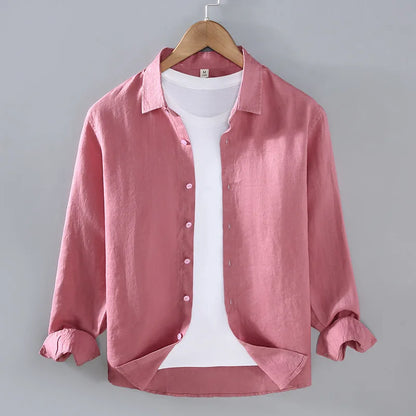 Camisa Linho Puro Premium Casual Refinado Luxuoso Sartong San Mijas®