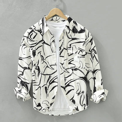 Camisa Casual Masculina Texturizada Premium de Algodão Superior Algodão Egípcio Sartong Cadaques®