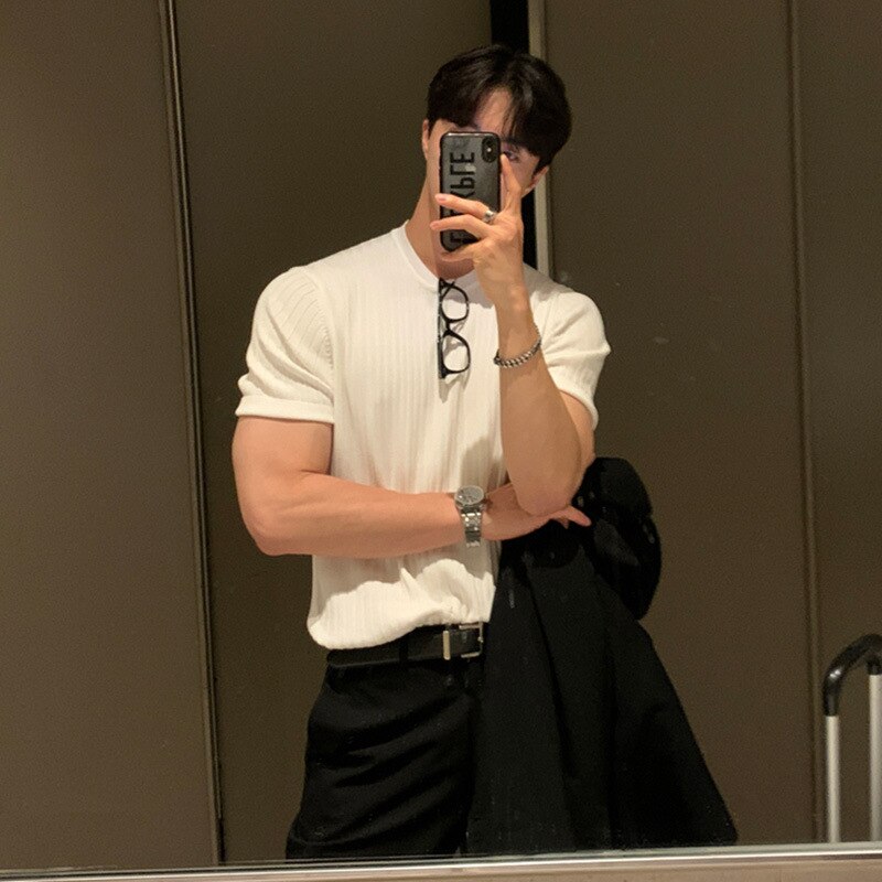 Camiseta Tricot Premium Atemporal Luxuoso Clássica Masculina Sartong Lillehammer®