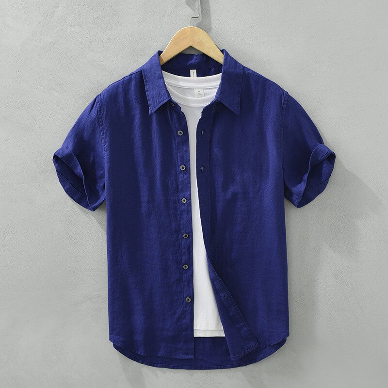 Camisa Social de Linho Premium Ultra Fino com Caimento Casual Solto Sartong Olbia®