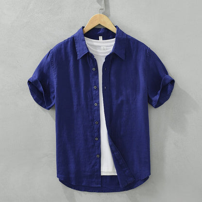 Camisa Social de Linho Premium Ultra Fino com Caimento Casual Solto Sartong Olbia®