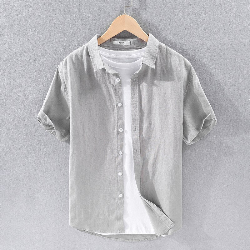 Camisa Linho Slim Clássica De Alfaiataria Contemporânea Premium Exclusiva Sartong Roma®