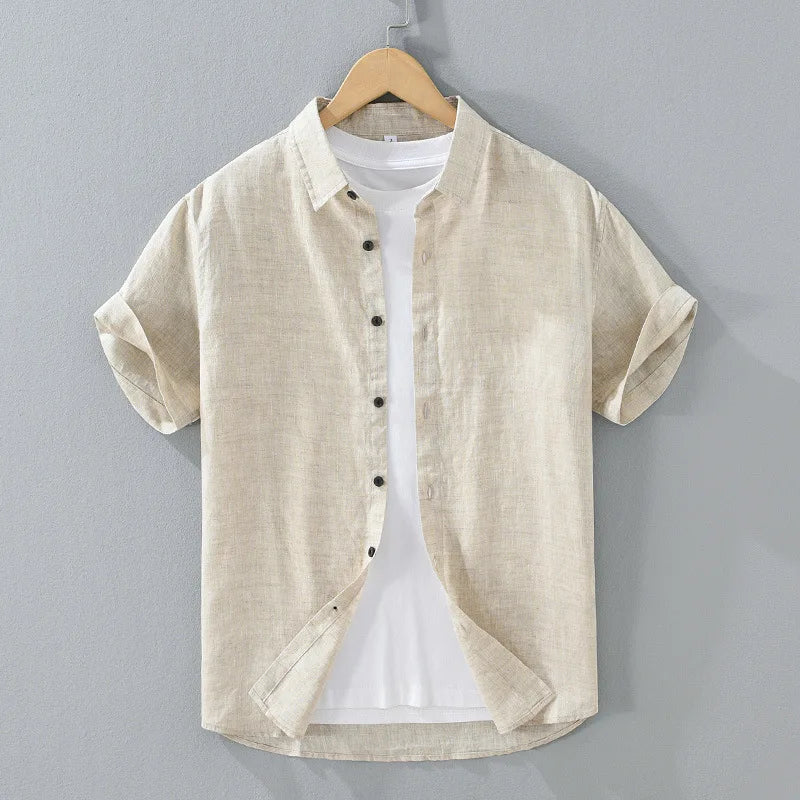 Camisa Linho Puro Premium Atemporal Elegante Conforto Supremo Acabamento Refinado Sartong Cuenca®