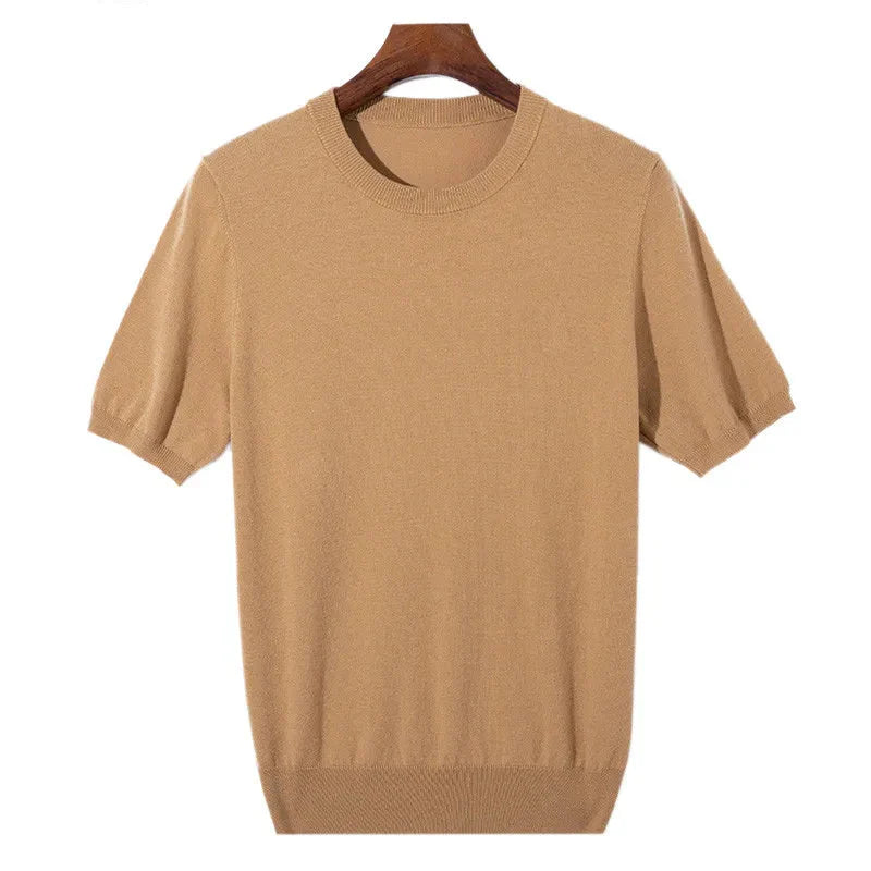 Camiseta Tricot Premium Luxo Algodão Elastano Sartong Myrdal®
