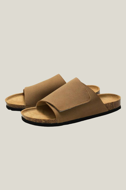 Sandalia masculina Sartong Feltre Khaki em bege