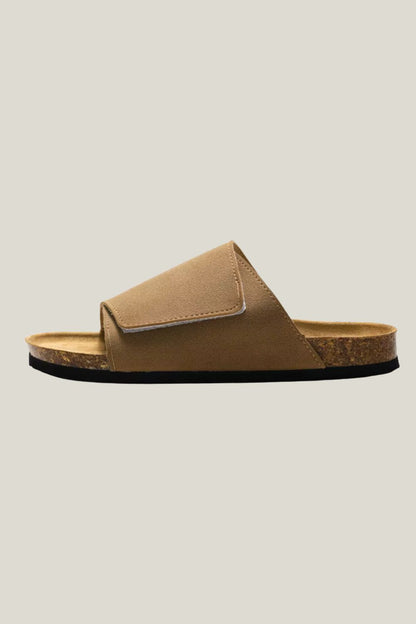 Sandalia masculina Sartong Feltre Khaki em bege4